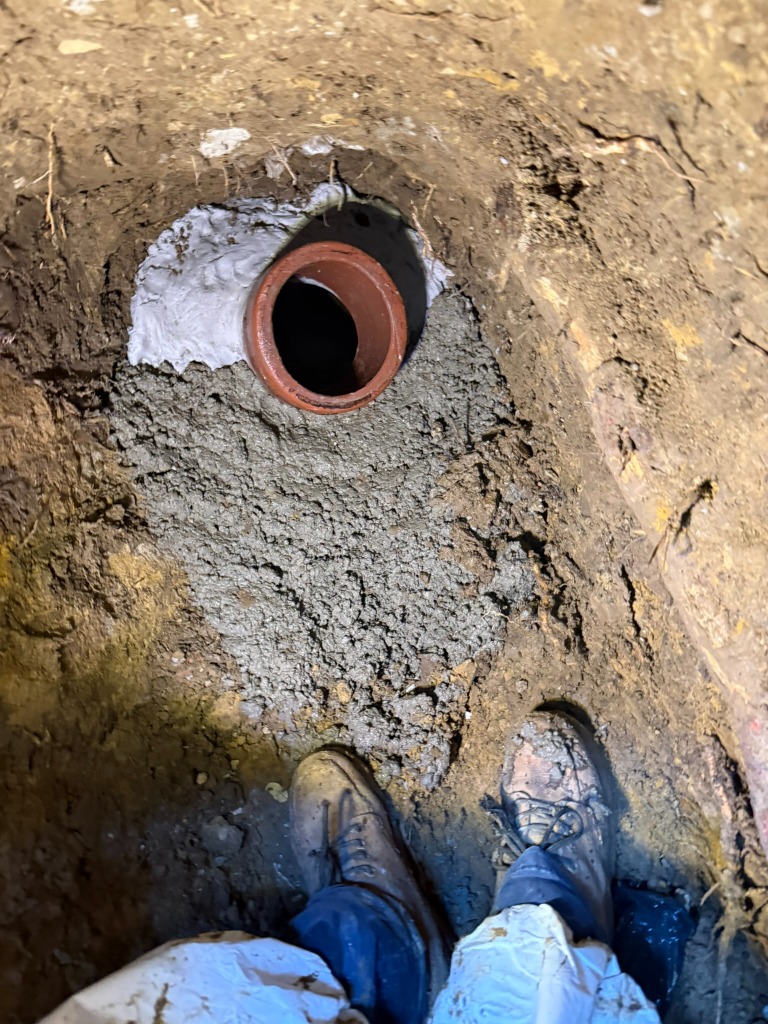Foundation Sewer Line Penetration & Collar in North Hollywood, CA
